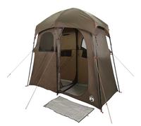 vidaXL Tienda de Ducha para 2 Personas Impermeable marrón