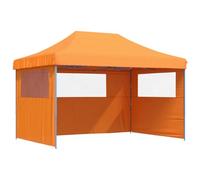 vidaXL Tienda de Fiesta Plegable Pop-Up 3 Paredes Laterales Naranja, Tienda, Tienda de jardín, cenador de Camping, toldo cenador, cenador toldo