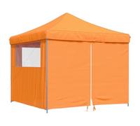 vidaXL Tienda de Fiesta Plegable Pop-Up 4 Paredes Laterales Naranja, Tienda, Tienda de jardín, cenador de Camping, toldo cenador, cenador toldo