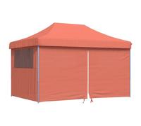 vidaXL Tienda de Fiesta Plegable Pop-Up 4 Paredes Laterales Terracota | Ligero y fácil de mover, hecho de tela impermeable y con protección UV, diseñado para un montaje y desmontaje sencillos