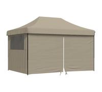 vidaXL Tienda de Fiesta Plegable Pop-Up con 4 Paredes Laterales Taupe
