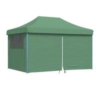 vidaXL Tienda de Fiesta Plegable Pop-Up con 4 Paredes Laterales Verde, Tienda, Tienda de jardín, cenador de Camping, toldo cenador, cenador toldo