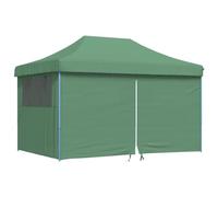 vidaXL Tienda de Fiesta Plegable Pop-Up con 4 Paredes Laterales Verde, Tienda, Tienda de jardín, cenador de Camping, toldo cenador, cenador toldo