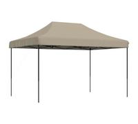vidaXL Tienda de Fiesta Plegable Pop-Up Taupe 410x279x315 cm, Tienda, Tienda de jardín, cenador de Camping, toldo cenador, cenador toldo