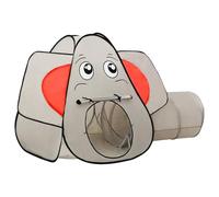 vidaXL Tienda de Juegos Elefante Infantiles Niños Casita Aire Libre Interior Exterior Juguete Túnel Carpa Campaña Plegable Bolsa Gris
