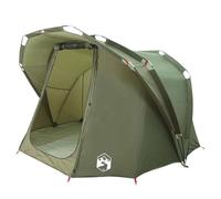 vidaXL Tienda de Pesca 4 Personas Impermeable Verde Oliva