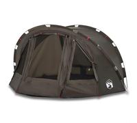 vidaXL Tienda de Pesca para 4 Personas Impermeable marrón, Tienda de campaña, Refugio de Pesca, Refugio de Camping, Tienda de Camping