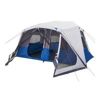 vidaXL Tienda Familiar con LED 10 Personas Apertura Rápida, Toldo Portátil de Senderismo, Refugio de Camping, Carpa de Exterior, Azul Claro