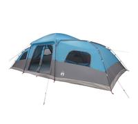 vidaXL Tienda familiar con pajarita impermeable para 18 personas, color azul, moderna tienda familiar al aire libre, impermeable, campamento grupal, poliéster para comodidad y aventura de 18 personas