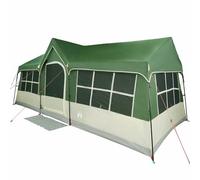 vidaXL Tienda Familiar con Techo Verde y Beige 622 x 295 x 238 cm