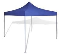 vidaXL Tienda Fiesta Plegable de Jardín Acero PVC Azul Carpa Pérgola de Patio