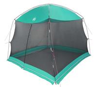 vidaxl Tienda de campaña verde mar de 320 x 320 x 218 cm, refugio de poliéster impermeable para 4 personas, plegable, ligera, segura con anclajes al suelo, perfecta para acampar al aire libre y