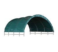 vidaXL Carpa para Ganado, Refugio para Caballos Animales, Carpa Resistente al Agua Rayos UV, Carpa Exterior para Forraje, PVC Verde