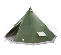 vidaXL Tienda Tipi Familiar Tipi con Techo Verde 560 x 560 x 300 cm, Tienda Moderna, Duradera y Resistente al Agua para Camping Familiar, fácil de Montar, Aventuras al Aire Libre