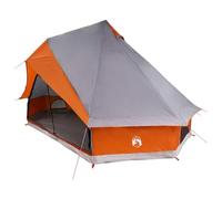 vidaXL - Tienda familiar tipi gris y naranja para 8 personas impermeable