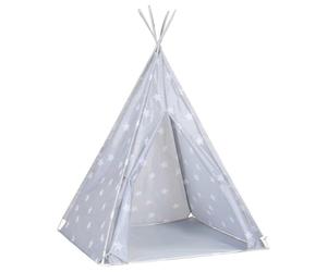 vidaXL Tienda Tipi para niños con Bolsa poliéster Gris 115x115x160 cm
