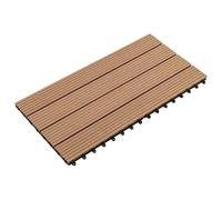 vidaXL Tile de Decking 6 pcs Marrón 60 x 30 cm WPC, Decking rectangular moderno, piso de baldosas WPC duradero, renovación de espacios interiores y exteriores, fácil montaje para jardín