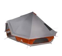 vidaXL Tipi - Tienda de campaña familiar (10 personas, resistente al agua), color gris y naranja