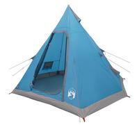 vidaXL Tipi tienda de campaña impermeable para 3 personas, azul, moderna Tipi, resistente al agua para 3 personas, para exteriores, accesorio funcional para acampar con ventana, fácil instalación