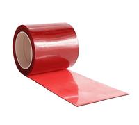 vidaXL Tira de Cortina para Puertas PVC Rojo 200x1,6 mm 10 m