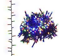 vidaXL Tira de Luces Compacta, Cadena Navideña con 1000 LED, Guirnalda de Luces, Adorno de Navidad para Hogar Exterior, PVC Multicolor 25 m