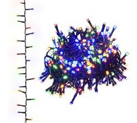 vidaXL Tira de Luces Compacta, Cadena Navideña con 1000 LED, Guirnalda de Luces, Adorno de Navidad para Hogar Exterior, PVC Multicolor 25 m