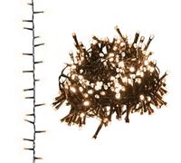 vidaXL Tira de Luces Compacta, Cadena Navideña con 3000 LED, Guirnalda de Luces, Adorno de Navidad para Hogar Exterior, PVC Blanco Cálido 65 m
