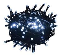 vidaXL Tira de Luces Leds, Cadena Navideña con 150 Leds, Guirnalda Decorativa de Luces, Adorno de Navidad para Hogar Exterior, PVC Blanco Frío 15 m