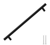 vidaXL Tiradores para Armarios 10 uds, Tiradores de Barra en T, Tiradores de Puerta Cajón, Accesorios para Muebles, Acero Inoxidable Negro 224 mm