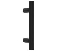 vidaXL Tiradores para Armarios 10 uds, Tiradores en Barra, Manijas de Cajones Muebles, Tiradores de Puerta Corredera, Acero Inoxidable Negro 64 mm