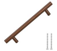 vidaXL Tiradores para Armarios 10 uds, Tiradores en Barra, Manijas de Cajones Muebles, Tiradores de Puerta Corredera, Acero Inoxidable Bronce 128 mm