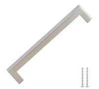 vidaXL Tiradores para Armarios 10 uds, Tiradores en Barra, Manijas de Cajones Muebles, Tiradores de Puerta Corredera, Acero Inoxidable Plateado 160 mm