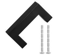 vidaXL Tiradores para Armarios 10 uds, Tiradores en Barra, Manijas de Cajones Muebles, Tiradores de Puerta Corredera, Acero Inoxidable Negro 64 mm