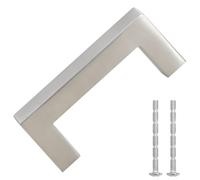 vidaXL Tiradores para Armarios 10 uds, Tiradores en Barra, Manijas de Cajones Muebles, Tiradores de Puerta Corredera, Acero Inoxidable Plateado 64 mm