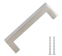 vidaXL Tiradores para Armarios 10 uds, Tiradores en Barra, Manijas de Cajones Muebles, Tiradores de Puerta Corredera, Acero Inoxidable Plateado 96 mm