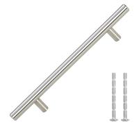 vidaXL Tiradores para Armarios 20 uds, Tiradores de Barra en T, Tiradores de Puerta Cajón, Accesorios para Muebles, Acero Inoxidable Plateado 160 mm