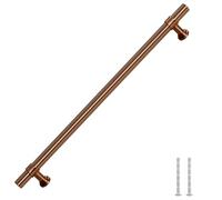 vidaXL Tiradores para Armarios 5 uds, Tiradores en Barra, Manijas de Cajones Muebles, Tiradores de Puerta Corredera, Acero Inoxidable Bronce 480 mm