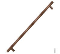 vidaXL Tiradores para Armarios 5 uds, Tiradores en Barra, Manijas de Cajones Muebles, Tiradores de Puerta Corredera, Acero Inoxidable Bronce 480 mm