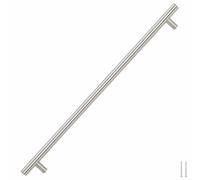 vidaXL Tiradores para Armarios 5 uds, Tiradores en Barra, Manijas de Cajones Muebles, Tiradores de Puerta Corredera, Acero Inoxidable Plateado 480 mm