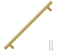 vidaXL Tiradores para Armarios 5 uds, Tiradores en Barra, Manijas de Cajones Muebles, Tiradores de Puerta Corredera, Acero Inoxidable Dorado 224 mm