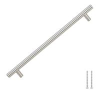 vidaXL Tiradores para Armarios 5 uds, Tiradores en Barra, Manijas de Cajones Muebles, Tiradores de Puerta Corredera, Acero Inoxidable Plateado 224 mm