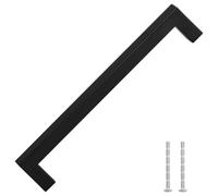 vidaXL Tiradores para Armarios 5 uds, Tiradores en Barra, Manijas de Cajones Muebles, Tiradores de Puerta Corredera, Acero Inoxidable Negro 192 mm
