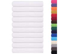 vidaXL Toallas 10 uds 100% algodón Blanco 100x200 cm 600 gsm
