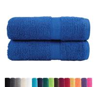 vidaXL Toallas 2 uds 100% algodón Azul 30x30 cm 600 gsm, Toalla de baño, Toalla de Cara, toallita de Mano, paño de Cocina, Toalla de Plato