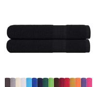vidaXL Toallas 2 uds 100% algodón Negro 100x200 cm 600 gsm