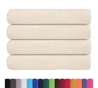 vidaXL Toallas 4 Piezas Crema 100x200 cm 360 g/m² 100% Algodón
