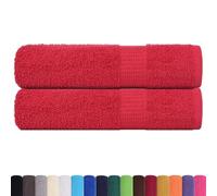 vidaXL Toallas de baño 2 uds Rojo 100x150 cm 360 gsm 100% algodón