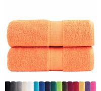 vidaXL Toallas de Invitados 2 uds 100% algodón Naranja 30x50 cm 600gsm, Toalla de baño, Toalla de Mano, toallita de Mano, Toalla de Cara