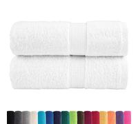 vidaXL Toallas de Invitados 2 uds algodón 100% Blanco 30x50 cm 600 gsm, Toalla de baño, Toalla de Mano, toallita de Mano, Toalla de Cara
