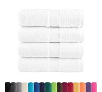 vidaXL Toallas de Invitados 4 uds algodón 100% Blanco 30x50 cm 600 gsm, Toalla de baño, Toalla de Mano, toallita de Mano, Toalla de Cara